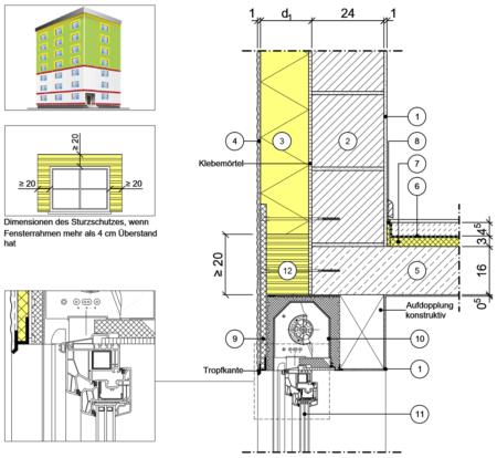 Detailseite Planungsatlas Hochbau Außenwand mit